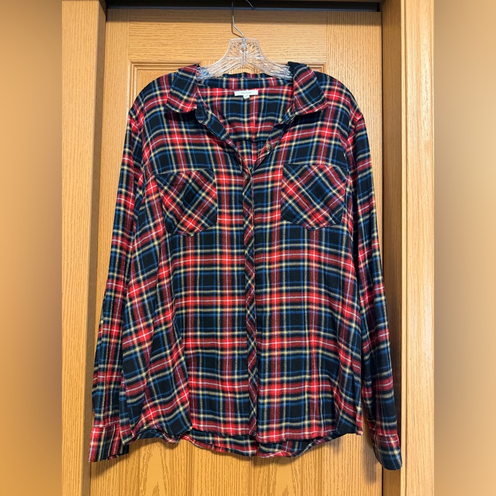 Maurices Multicolor Plaid Shirt